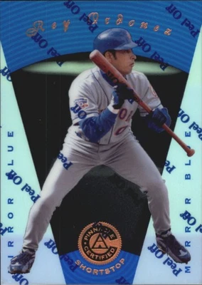 1997 Pinnacle Certified Mirror Blue #32 Rey Ordonez Card - Image 1 of 2