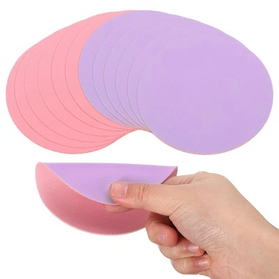 12Pcs 4"×4" Round Drink Coasters, PVC Dual Sided Dual Color, Pink + Purple Foto 1 de 4