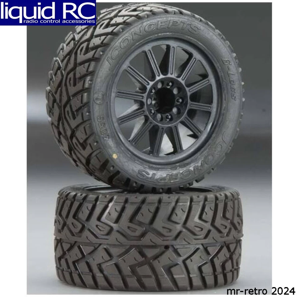 JConcepts 3056-3030 G-Locs 2.8 Inch Stampede 4x4 Pre-Mounted Black Wheels (2) - Image 1 of 1