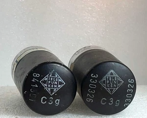 2 Röhren C3g Telefunken Matched Pair 100% Nr: 841501 + 330326 - Bild 1 von 5