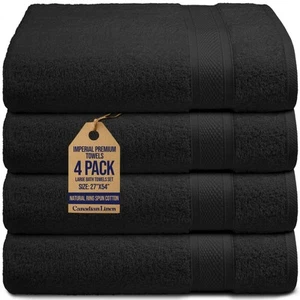 Imperial Premium Large Bath Towels Set, 27”x54” 4 Pack, Extra Soft Highly Abs... - Picture 1 of 9