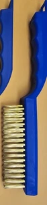HIGHTBRUSH 539B MESSING KRATZBÜRSTE BLAU KUNSTSTOFFGRIFF 4 X 16 REIHEN 1 STÜCK - Bild 1 von 1