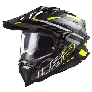 LS2 Explorer MX701 Carbon Edge Hi-Vis Dual Sport Adventure Motorcycle Helmet - Picture 1 of 2
