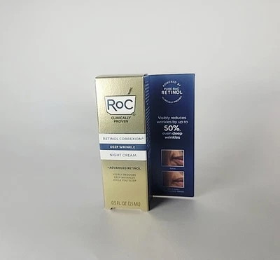 Crema de noche para arrugas profundas RoC Retinol Correxion 0,5 fl. oz/ 15 ml NUEVO Foto 1 de 4