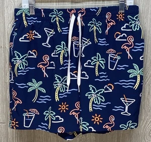 Chubbies The Neon Nights Lined Swim Trunks Shorts Flamingo Palm Tree Size XL - Picture 1 of 8