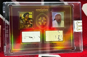 Dschingis Khan / Alexander The Great 2024 Eternal #/D 45/99 Hand Written Cut Patch - Bild 1 von 4