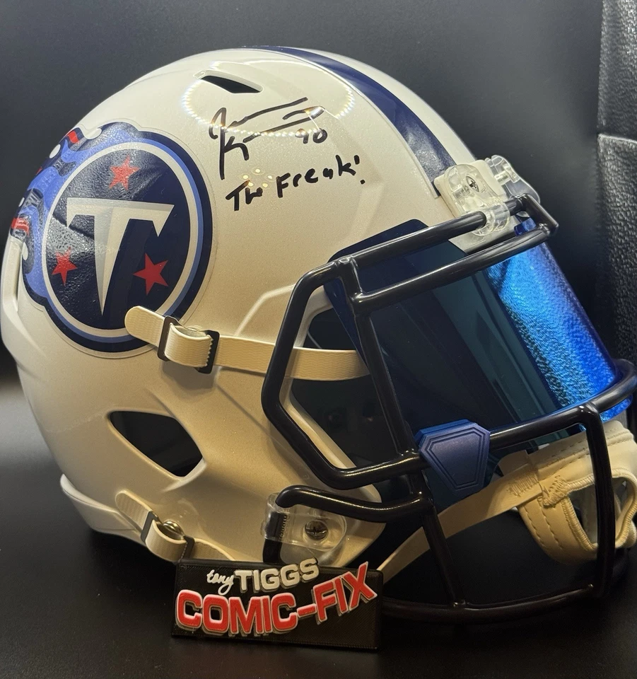 Tennessee Titans Jevon Kearse Signed White Speed Rep Football Helmet With COA - Image 1 of 4