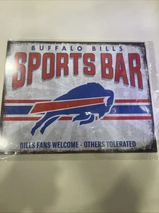 NFL Buffalo Bills Sports Bar Bills Fans Welcome Others Tolerated Sleek New Sign - Bild 1 von 1