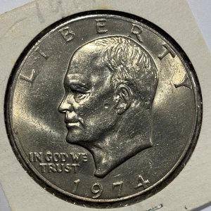 1974 United States 1 Dollar "Eisenhower Dollar" aUNC Coin - Picture 1 of 3