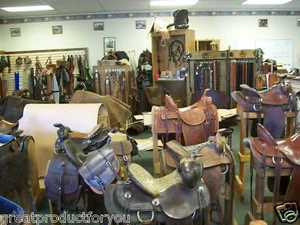 R.O.BROOKS LEDERSATTEL UND GÜRTEL AUS MONTANA  - Bild 1 von 16