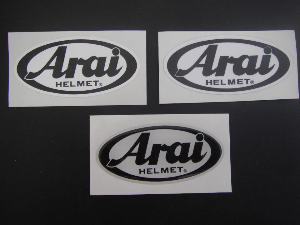 2 ARAI HELMET STICKERS/DECALS - KARTING - MOTORSPORT - MOTORCYCLING