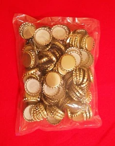 CROWN CAPS 144 GOLD STANDARD 26.5 SIZE NEW FOR SODA & BEER BOTTLES KITS CAPPERS - Picture 1 of 5