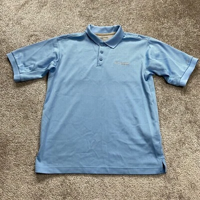 Columbia PFG Omni Shade Polo Shirt Boys Large Blue Short Sleeve Collared Fishing - Image 1 of 4