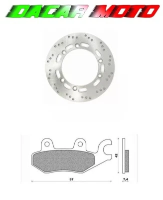 Disque Frein Arrière pour Suzuki Dr 800 Big Tous les Modèles 1992 + Plaquettes - Photo 1/4