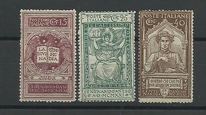 1921 REGNO D'ITALIA 6° CENT. MORTE D. ALIGHIERI S. COMPL. 3 VALORI NUOVI MNH** - Picture 1 of 1