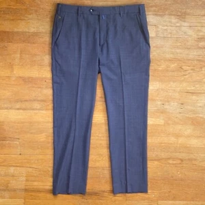 Meyer Mens Dress Pants Size 34x29 Blue Polyester/Wool Trousers - Picture 1 of 4