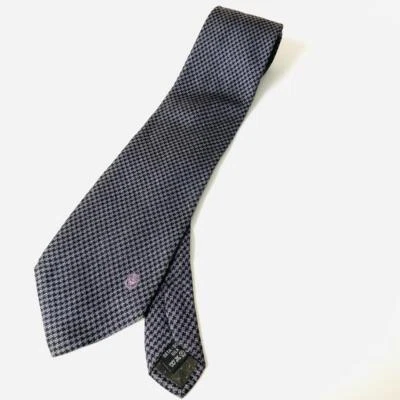 GIANNI VERSACE Corbata Rara Gris, Pata de Gallo Patrón Seda de Japón M749 Foto 1 de 4