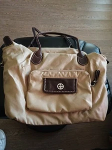 Giani Bernini Tan Nylon Tote Handbag Excel Condition - Picture 1 of 9