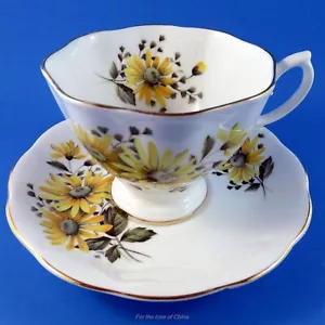 Royal Albert Yellow Daisies Tea Cup and Saucer Set - Picture 1 of 2