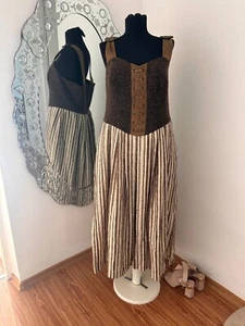 Country Line EUR 44 Dirndl Kleid Wolle Braun Beige Dick L / EUR 44 Maxi - Bild 1 von 9