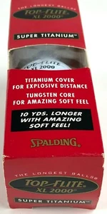 Golf Balls 3 Pack Top Flite Super Titanium XL 2000 by Spalding - Picture 1 of 12