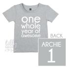 One Whole Year Of Awesome Boys 1St Birthday T-Shirt, Personalised Birthday Gift