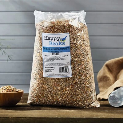 Wild Bird Food Seed Mix No Grow Husk Waste Premium Feed 5, 14, 28kg Happy Beaks