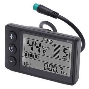 S866 LCD-Display Panel Meter 24V 36V 48V Bedienfeld für E-Bike Elektrofahrrad - Bild 1 von 12