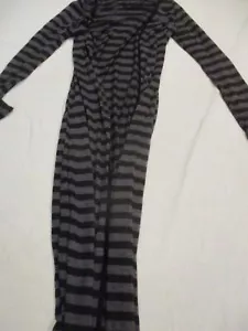 Womens arden b. black gray striped dress - Picture 1 of 3