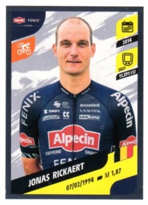 PANINI TOUR DE FRANCE 2022 #63 Jonas RICKAERT Stickers