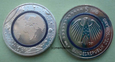 Deutschland 5 Euro 2016 Blauer Planet Gedenkmünze Sammlermünze coin Wahl ADFGJ - Bild 1 von 3
