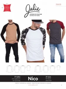 Jalie Sewing Pattern 3669 Tops 27 Sizes - Picture 1 of 1