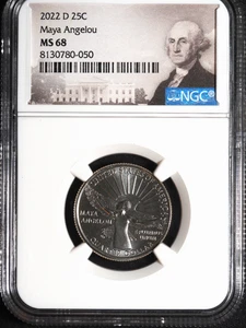 2022-D NGC Graded MS68 Maya Angelou American Women Quarter #050 - Picture 1 of 2