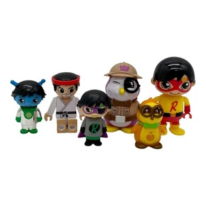 Ryans World lotto di 6 figurine personaggi misti 2 e 3 pollici pinguino ninja gufo alieno - Foto 1 di 9
