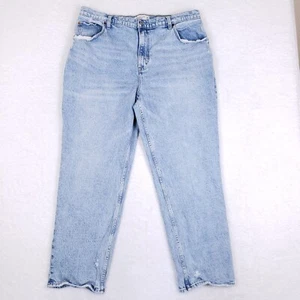 Abercrombie Jeans 34 18S Ultra High Rise 90s Straight Light Wash Curve Love Mom - Picture 1 of 11