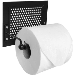 Autumn Alley Matte Black Metal Toilet Paper Holder, Wall Mounted - Picture 1 of 7