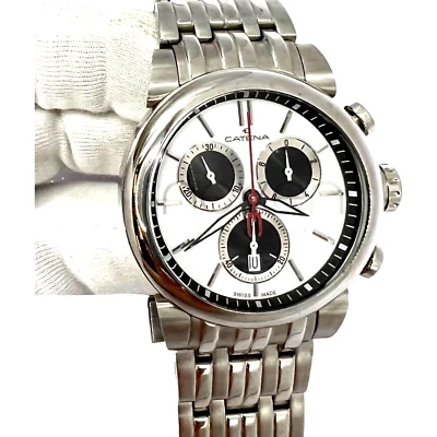 CATENA - SWISS MADE - STAINLESS STEEL BRACELET - 10 ATM - CHRONOGRAPH -  Ø44MM - Image 1 of 4