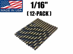 (Paquete de 12) 1/16" 05580 Norseman/Viking EE. UU. Broca Super Premium Alta Velocidad - Imagen 1 de 3