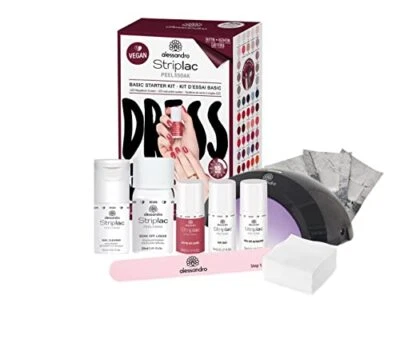 alessandro Striplac Peel or Soak VEGAN Starter Kit Basic LED-Nagellack Set