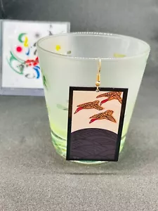 Japanese Jewelry Earrings silver grass & goose Hana Fuda August kimetsu mint - Picture 1 of 11