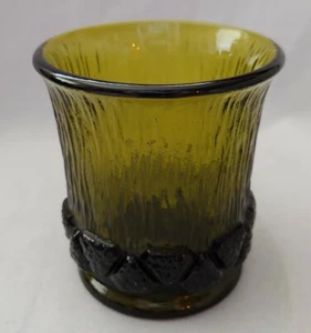 JUEGO DE 3 VASOS ANTIGUOS DE COLECCIÓN FOSTORIA SORRENTO VERDE OLIVA 4 1/8" - Imagen 1 de 2