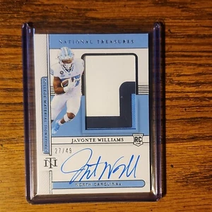 Javonte Williams 2021 National Treasures Collegiate RPA, 27/49 RC AUTO - Bild 1 von 10