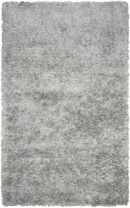 3x3 Rizzy Rugs Gray Solid Monochrome Plush Door Mat Round UR344A - Aprx 3' x 3' - Picture 1 of 3