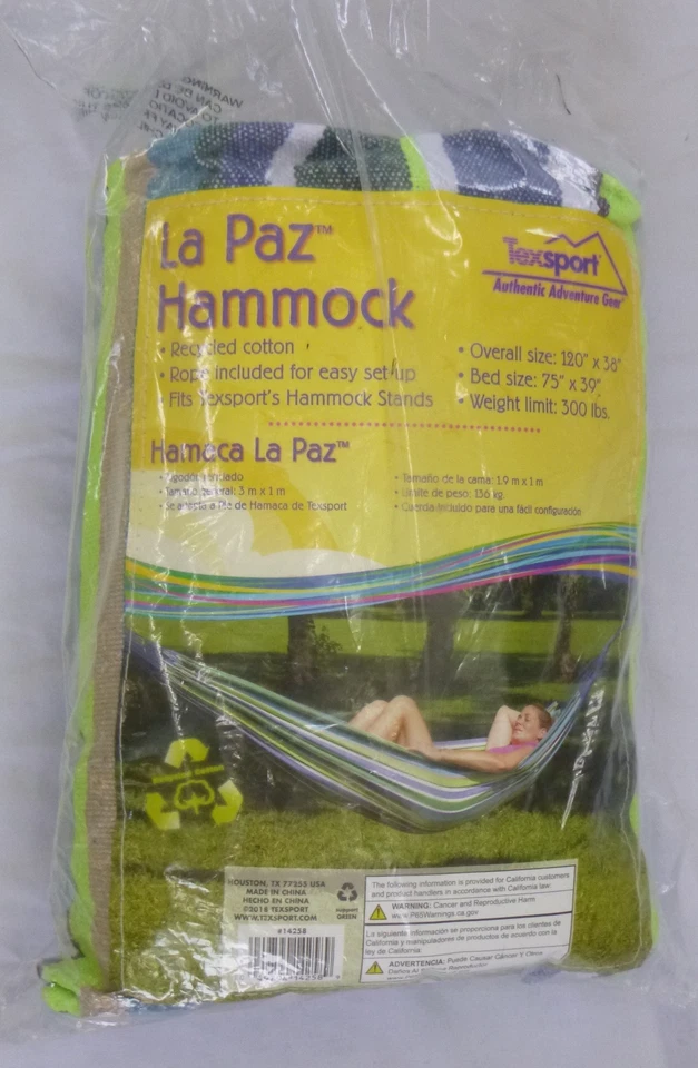 Hamaca La Paz Camping Cuerda Algodón Incluida hasta 300 lb NUEVA Foto 1 de 3