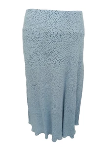 Fenn Wright Manson Women's Mock Wrap Skirt Size 12 Petite Blue Mix Zip Used F1 - Picture 1 of 14