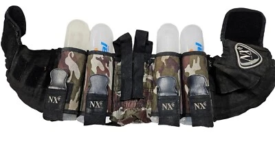 NXE Paintball Game 560Rd 4+1 Harness Pack & 4 140 Ammo Pods Feeder Loader Hopper - Image 1 of 3