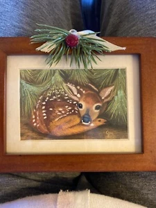 PreciousLicensed Re Original Pastel tiny painting signed Clare Klaum "Innocence" - Picture 1 of 5