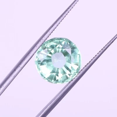 Top Quality Tourmaline Green Mint Round Cut 5.15 Ct Certified Loose Gemstone - Image 1 of 4