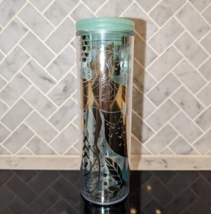 Bicchiere Starbucks oro verde menta sirena trasparente tazza fredda 16 oz - Foto 1 di 9