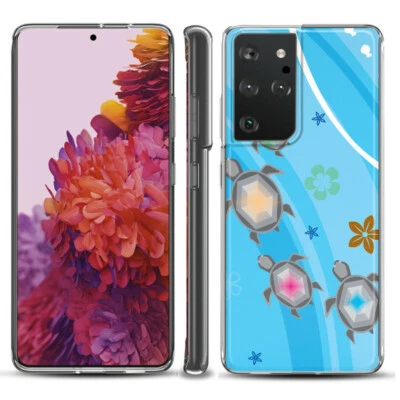 For Samsung Galaxy S21 Ultra 5G Slim Phone Case - Happy Turtle - Image 1 of 3